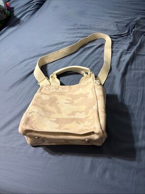 Canvas Camo Mini Tote Bag in Beige by Koala Kanvas with removable strap. Nwot
